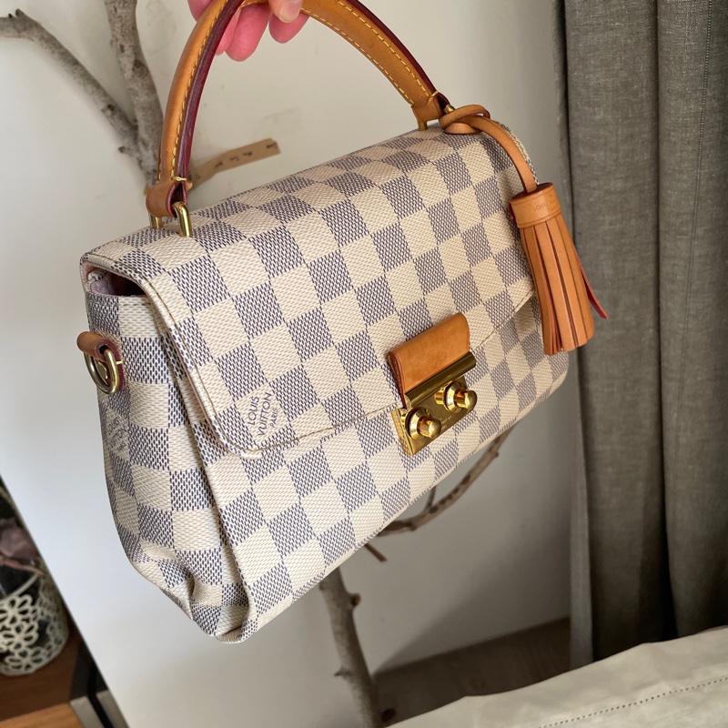 🍎優惠中🍎Louis Vuitton  馬鞍包/翻蓋包 /類Kelly凱莉包🎞LV棋盤格老花紋🎞瀟🎞手提/肩背/側背/斜背🎞正品🎞況不錯🎞🈶️原包附長背帶-78