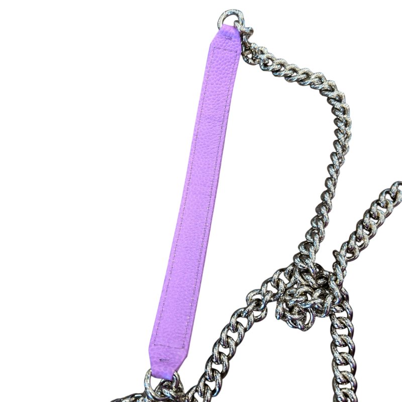 CHANEL紫色荔枝紋woc鍊包-9