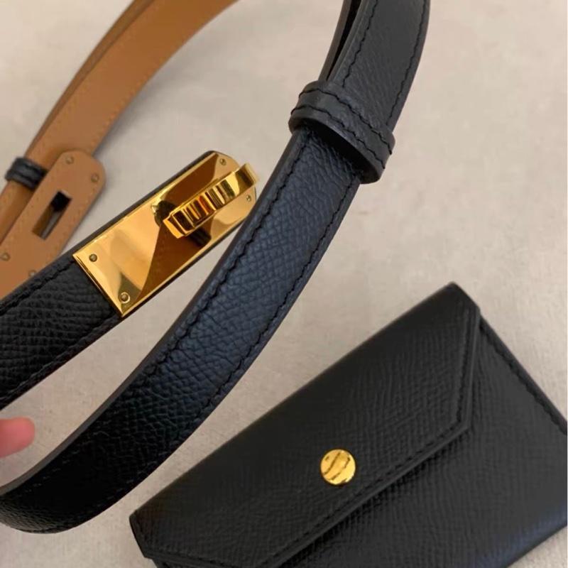 Hermes黑金Kelly pocket腰带-3