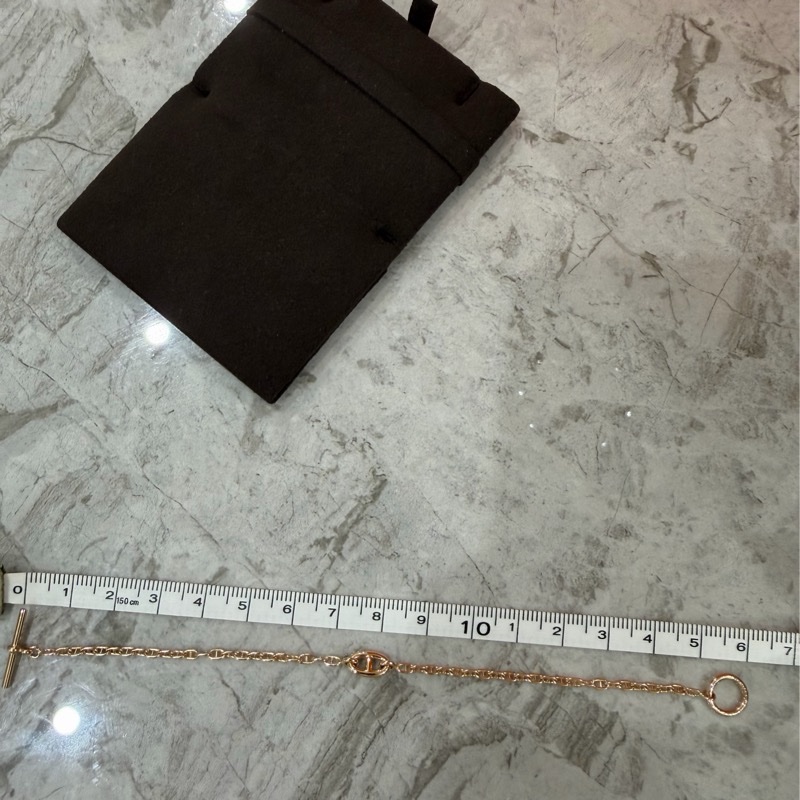 愛馬仕 Hermes Farandole 豬鼻 手鍊 玫瑰金 XS-3