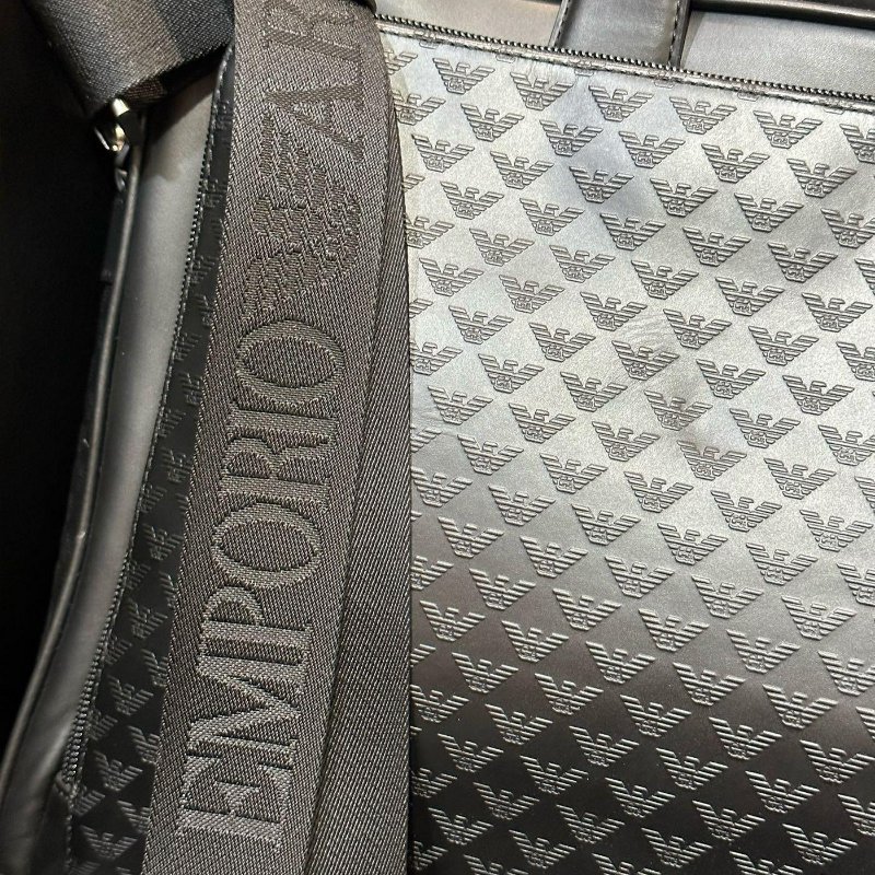 💎Han's house精品服飾💎 EMPORIO ARMANI 亞曼尼 EA 小牛皮 肩背 手拿 公事包-6