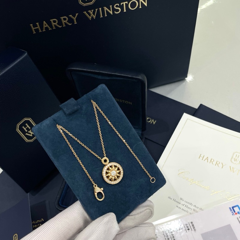 Harry Winston Gates系列 玫瑰金小太阳钻石项链-1