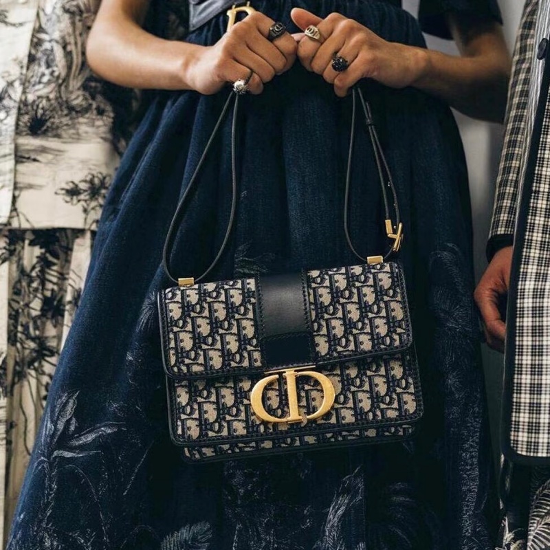 Dior迪奥 Montaigne老花刺繡蒙田30 經典老花拼金扣  尺寸24*17*7-1