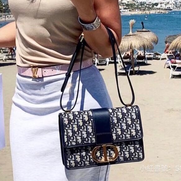 Dior迪奥 Montaigne老花刺繡蒙田30 經典老花拼金扣  尺寸24*17*7-2