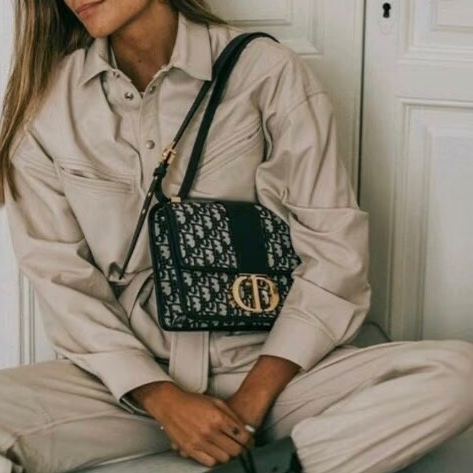 Dior迪奥 Montaigne老花刺繡蒙田30 經典老花拼金扣  尺寸24*17*7-4