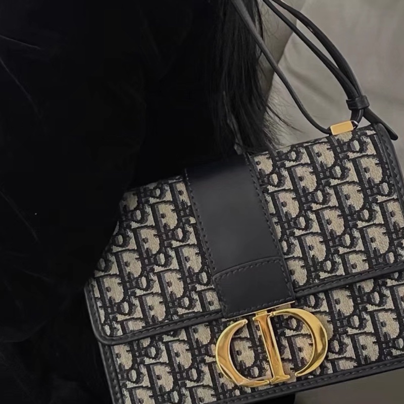 Dior迪奥 Montaigne老花刺繡蒙田30 經典老花拼金扣  尺寸24*17*7-5