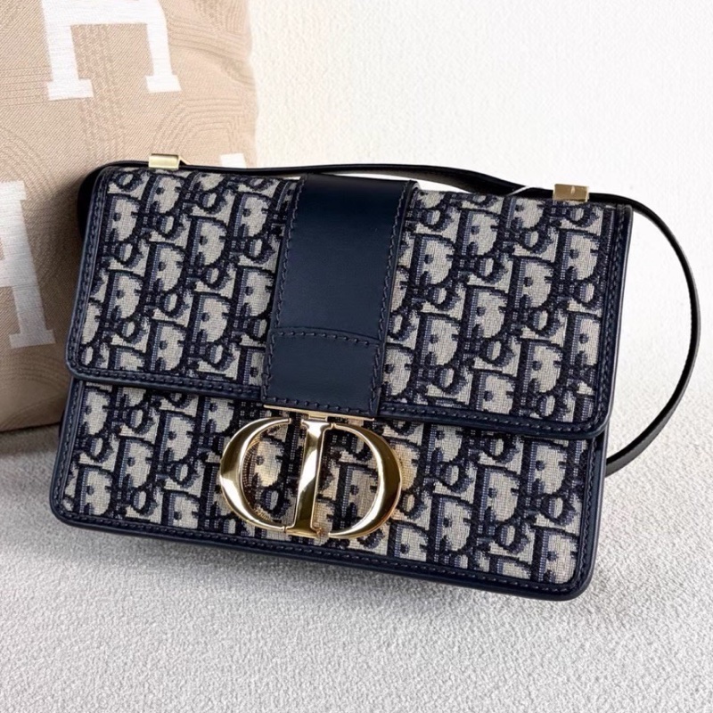 Dior迪奥 Montaigne老花刺繡蒙田30 經典老花拼金扣  尺寸24*17*7-12