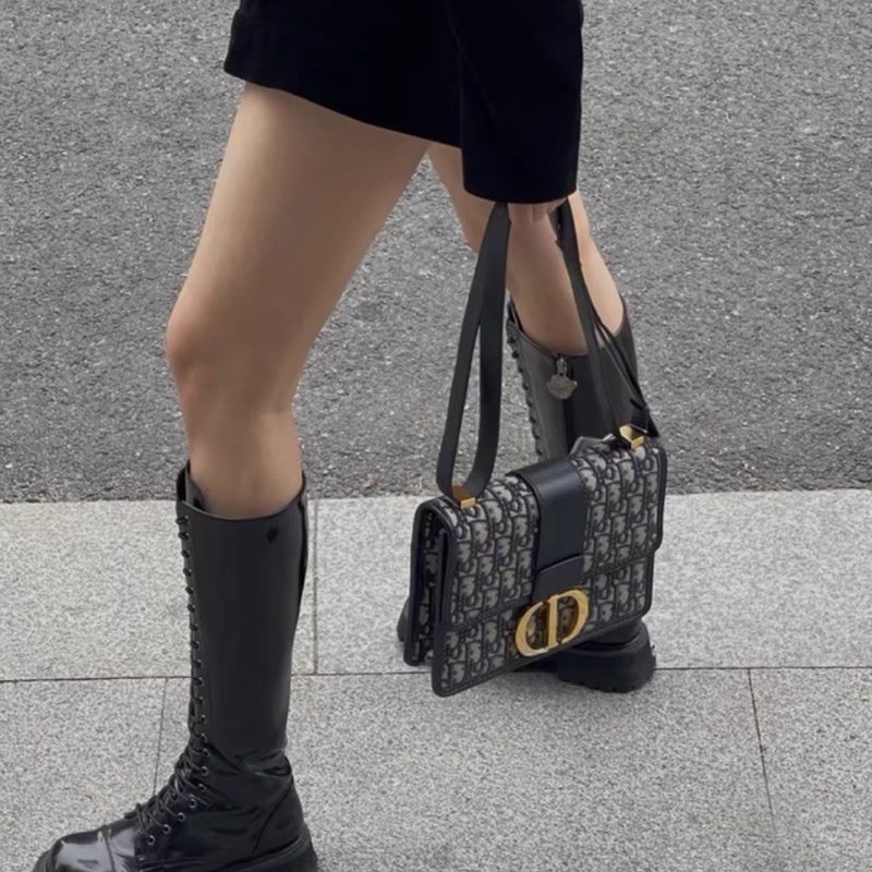 Dior迪奥 Montaigne老花刺繡蒙田30 經典老花拼金扣  尺寸24*17*7-16