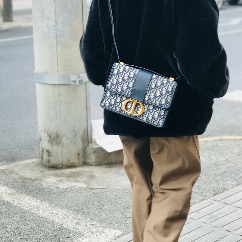 Dior迪奥 Montaigne老花刺繡蒙田30 經典老花拼金扣  尺寸24*17*7-22