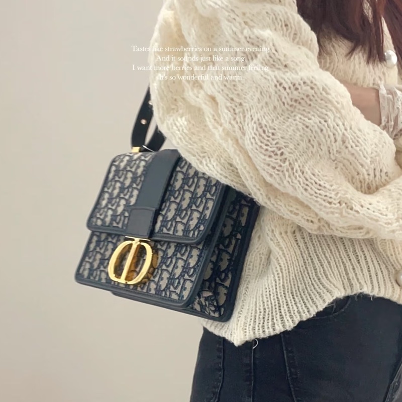 Dior迪奥 Montaigne老花刺繡蒙田30 經典老花拼金扣  尺寸24*17*7-28