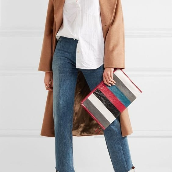 💎Han's house精品服飾💎Balenciaga 巴黎世家 羊皮 招牌爆裂紋 手拿包 35×23×2CM-5