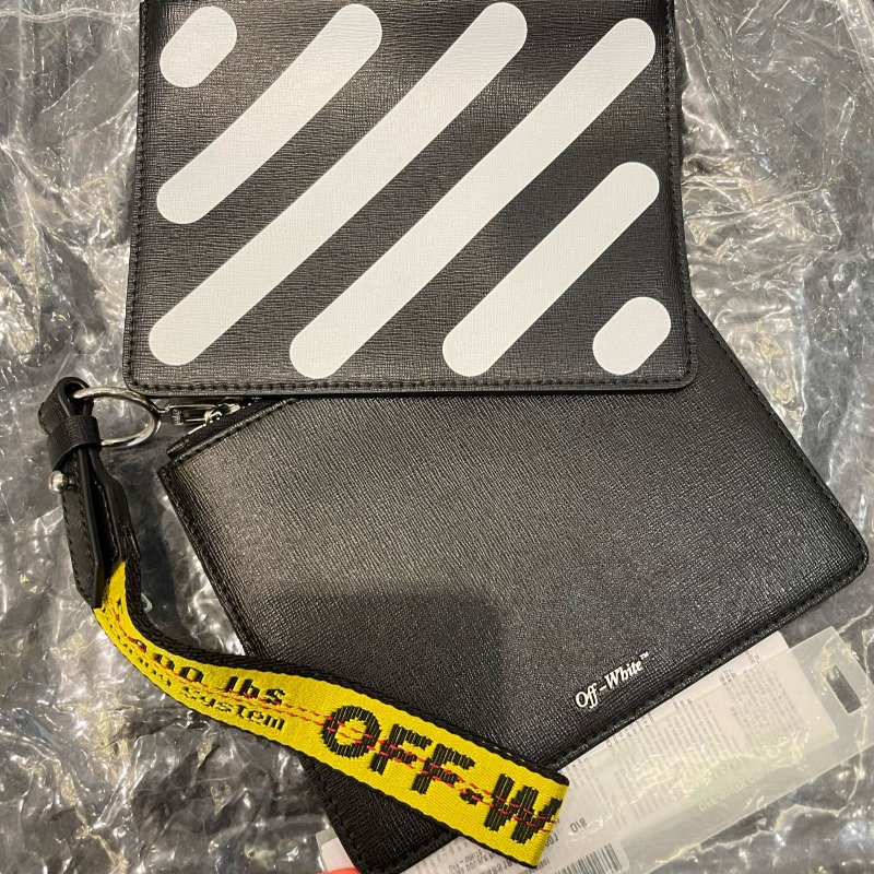 💎Han's house精品服飾💎off-White 經典 工業帶 尼龍 手拿包 兩用包-0