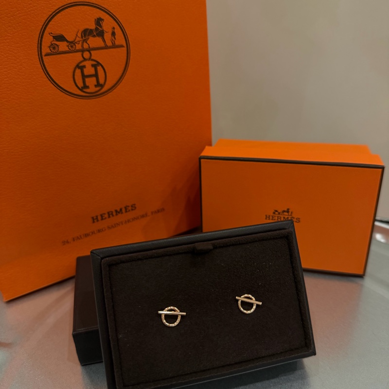 愛馬仕 Hermes echappe 小Q耳環-0