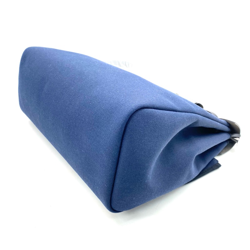 Hermes 愛馬仕herbag 藍色帆布拼皮-3