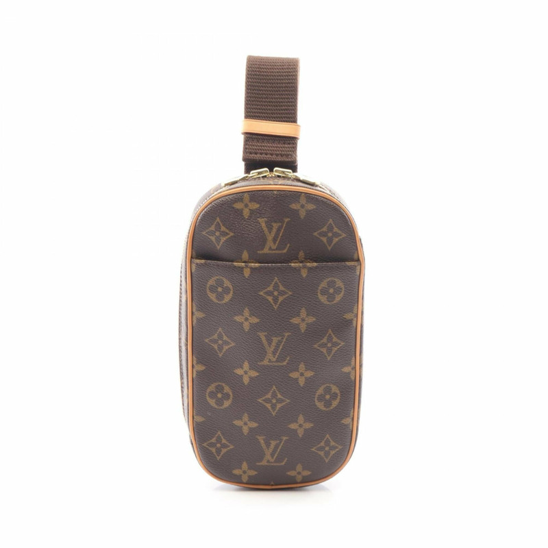 路易威登 Pochette Gange 腰包/斜背包,塗層帆布/皮革,Monogram 圖案,男女通用,棕色,M51870-0