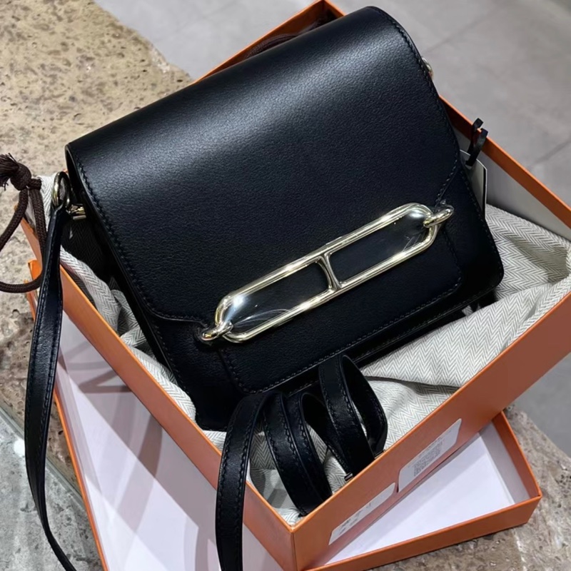 有購訍✨hermes roulis19 豬鼻子 89黑色 金扣/黑金 evercolor皮 D刻 99新-0