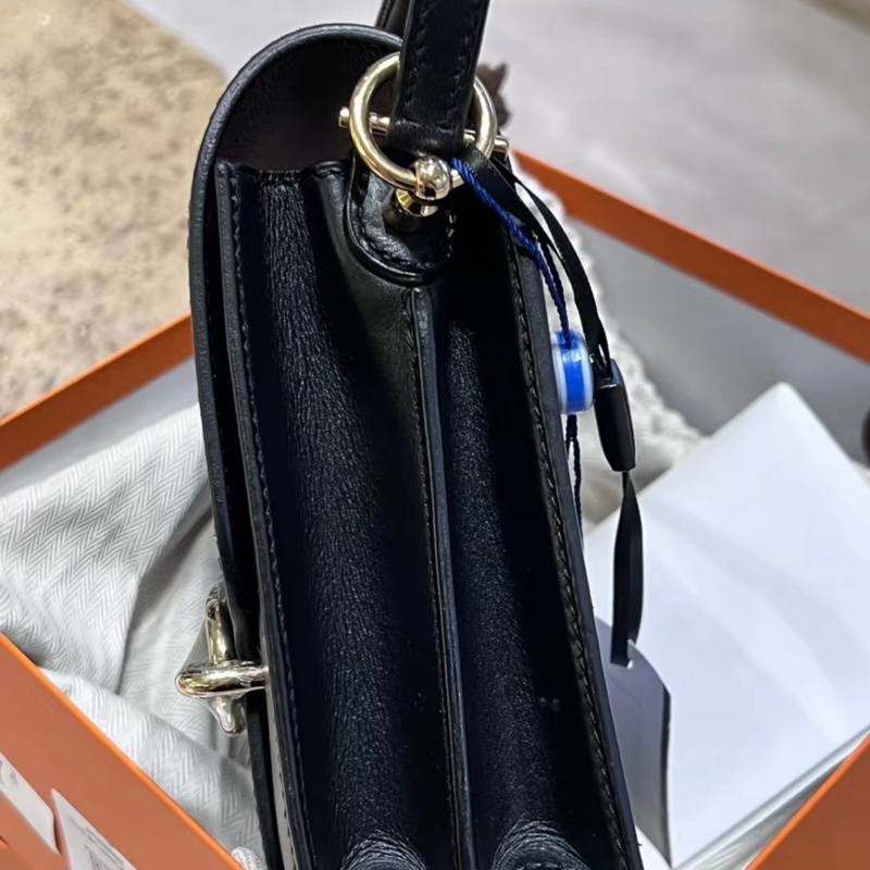 有購訍✨hermes roulis19 豬鼻子 89黑色 金扣/黑金 evercolor皮 D刻 99新-2