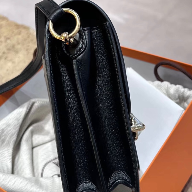 有購訍✨hermes roulis19 豬鼻子 89黑色 金扣/黑金 evercolor皮 D刻 99新-3
