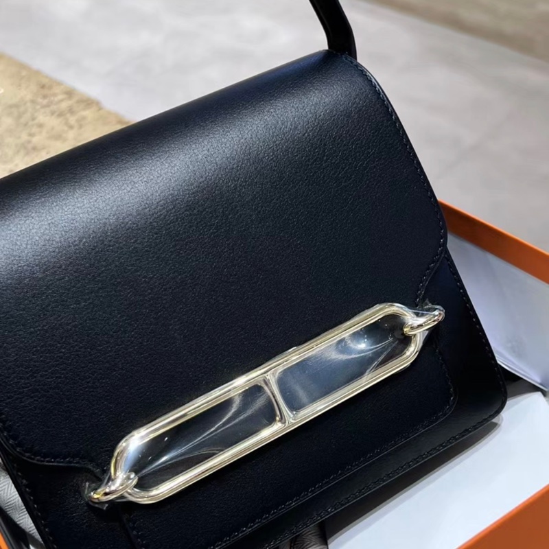 有購訍✨hermes roulis19 豬鼻子 89黑色 金扣/黑金 evercolor皮 D刻 99新-8