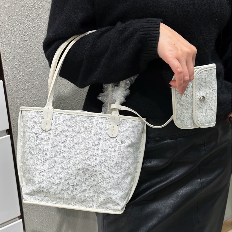 Goyard戈雅 Minitote白色托特包-3