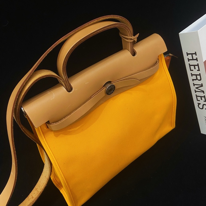 Hermes 愛馬仕 herbag 31 太陽黃拼愛馬仕橙-3