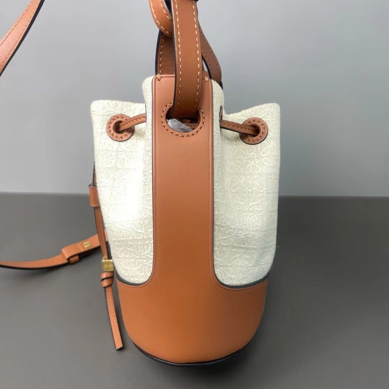 LOEWE Hammock 吊床包手提肩背斜背包米色拼棕色 14*19.5*10  98新肩帶 塵袋-7