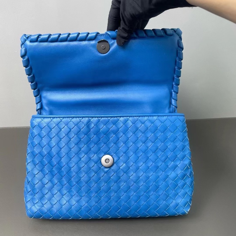 BV編織款奧林匹亞克萊因藍 Olympia肩背包24*17*9  98新配件塵袋-2