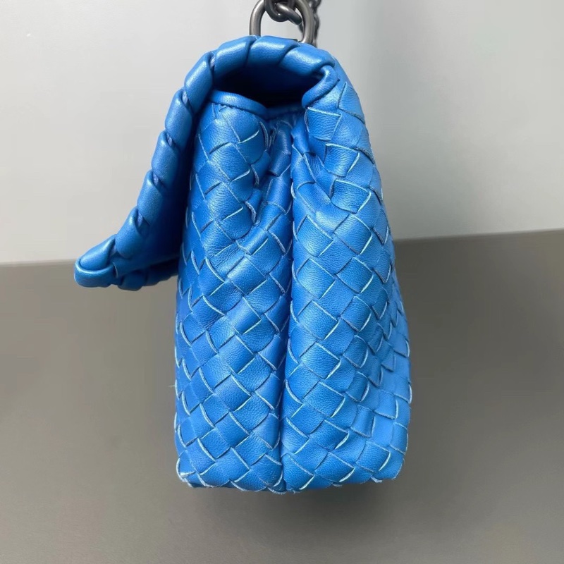 BV編織款奧林匹亞克萊因藍 Olympia肩背包24*17*9  98新配件塵袋-4