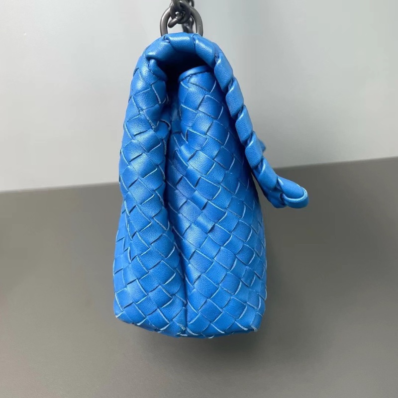 BV編織款奧林匹亞克萊因藍 Olympia肩背包24*17*9  98新配件塵袋-7