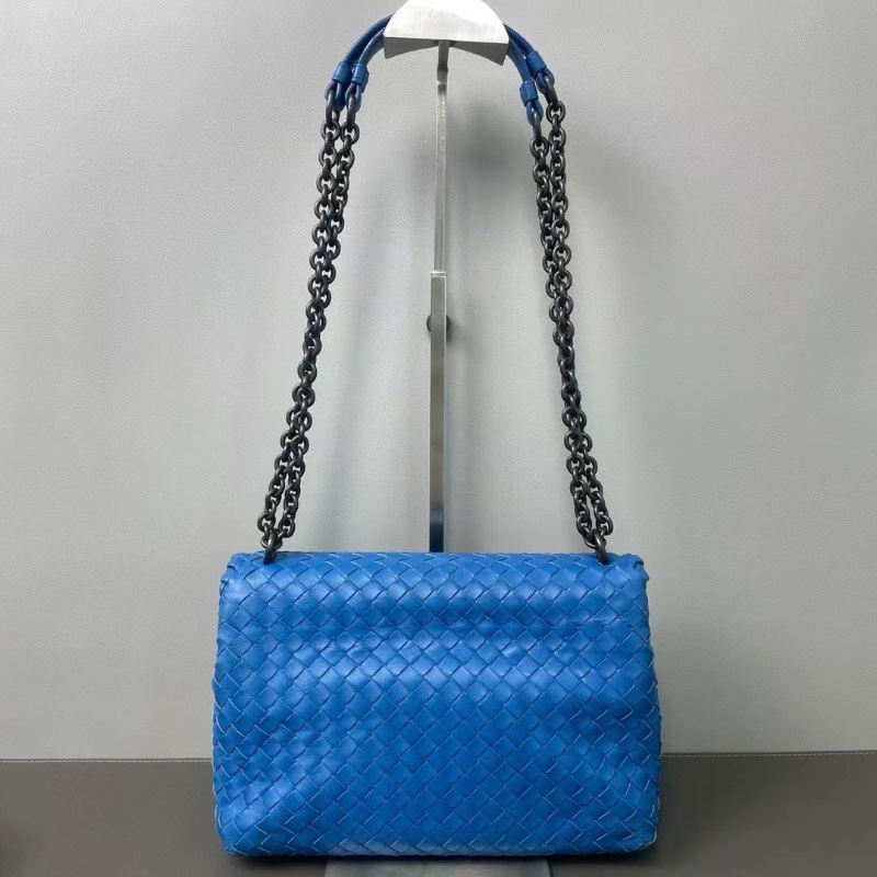 BV編織款奧林匹亞克萊因藍 Olympia肩背包24*17*9  98新配件塵袋-8