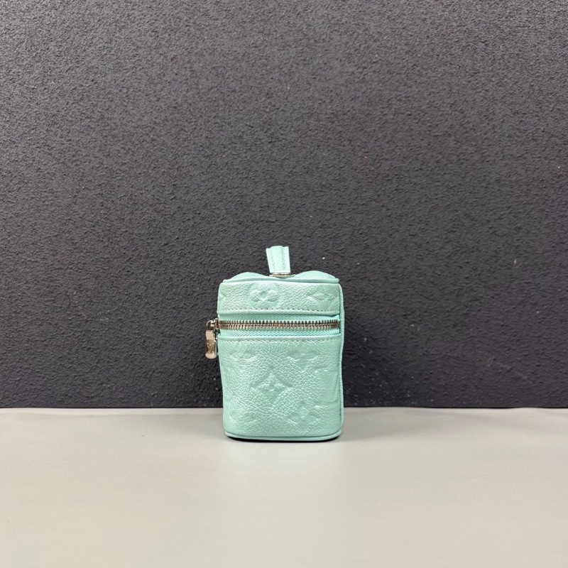 LV珠光薄荷色全皮壓花micro vanity mini化妝盒子 芯片款11*10*7.5cm 98新配件塵袋-7