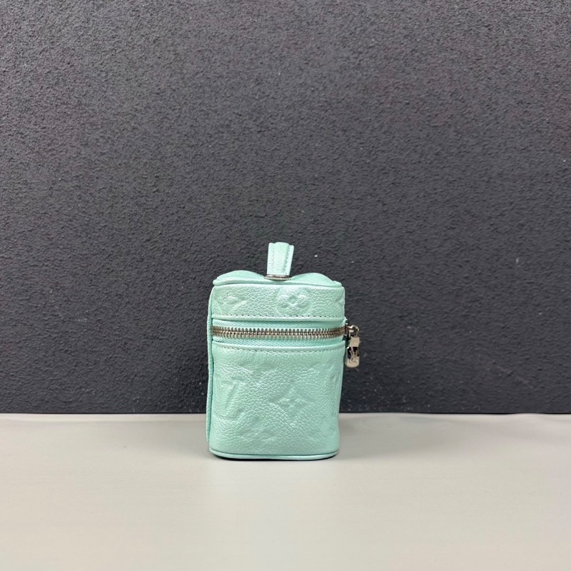 LV珠光薄荷色全皮壓花micro vanity mini化妝盒子 芯片款11*10*7.5cm 98新配件塵袋-8