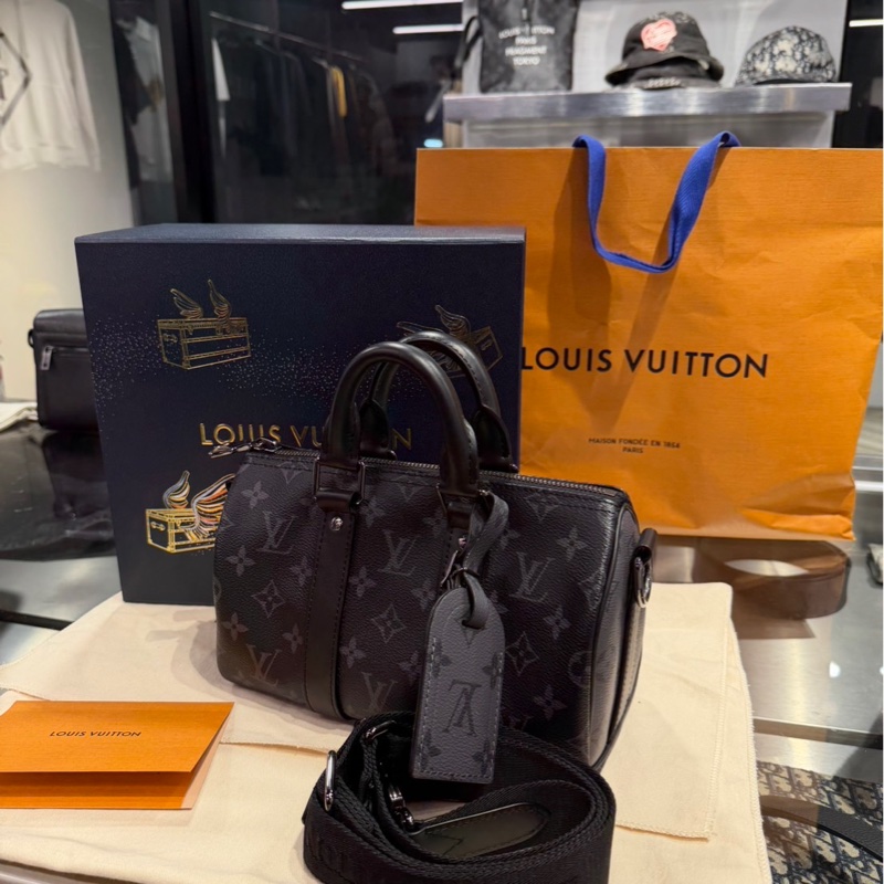 近全新🌟Louis Vuitton LV Keepall 25 黑老花-3