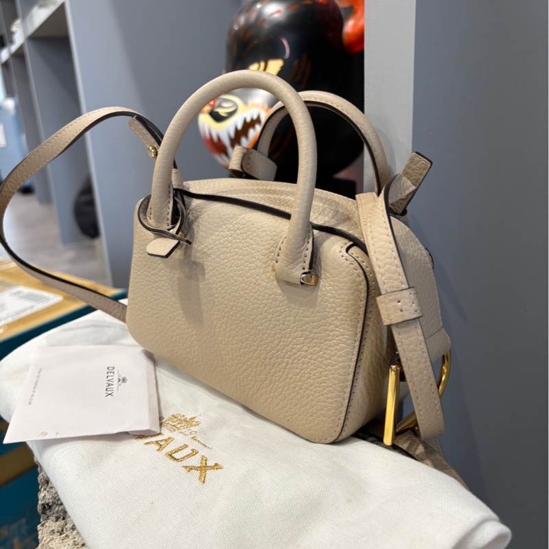 Delvaux Cool Box Nano 手袋 象牙色-1