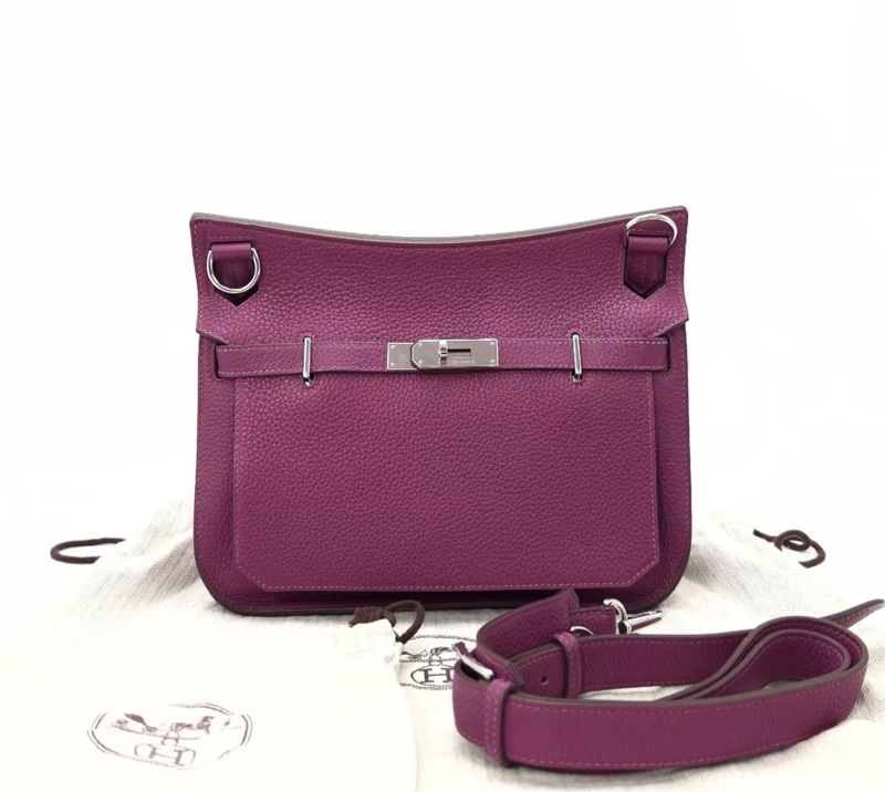 98新 HERMES/愛馬仕托斯卡納紫銀扣吉普賽28 Jypsisere 框P-0