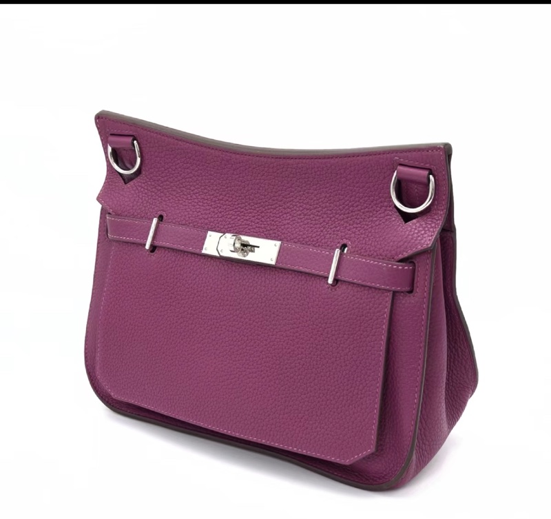 98新 HERMES/愛馬仕托斯卡納紫銀扣吉普賽28 Jypsisere 框P-2