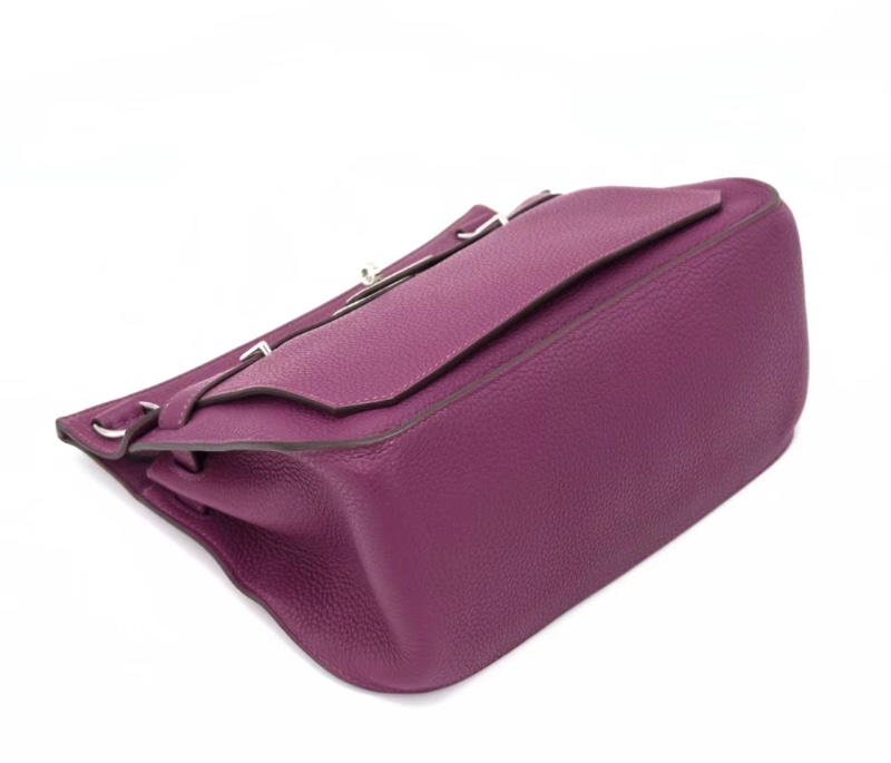 98新 HERMES/愛馬仕托斯卡納紫銀扣吉普賽28 Jypsisere 框P-3