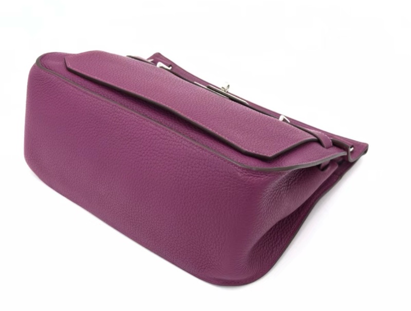 98新 HERMES/愛馬仕托斯卡納紫銀扣吉普賽28 Jypsisere 框P-4