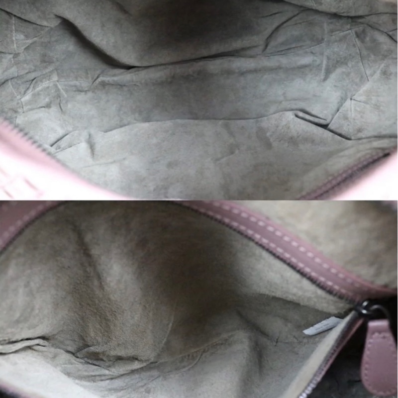 「JL精品代購」98新 BV 羊皮編織和尚包 乾燥玫瑰色-10