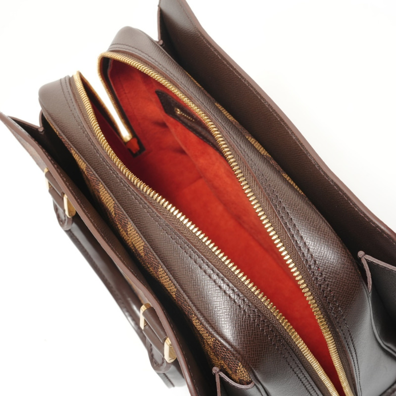 路易威登 LOUIS VUITTON 1998 Damier Triana 手提包,棕色-10