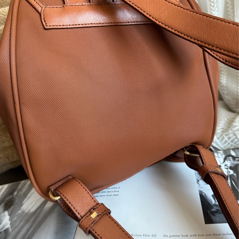 博柏利  後背包 帆布後背包 雙肩包 駝色 中古 復古  中古 復古 古董包  vintage burberry backpack-10