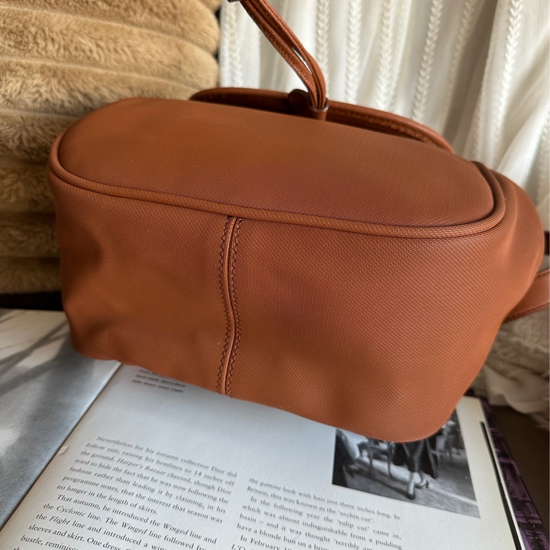 博柏利  後背包 帆布後背包 雙肩包 駝色 中古 復古  中古 復古 古董包  vintage burberry backpack-15