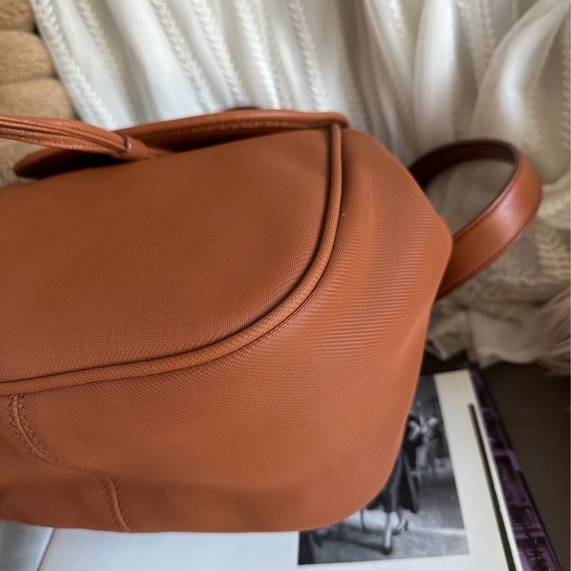 博柏利  後背包 帆布後背包 雙肩包 駝色 中古 復古  中古 復古 古董包  vintage burberry backpack-16