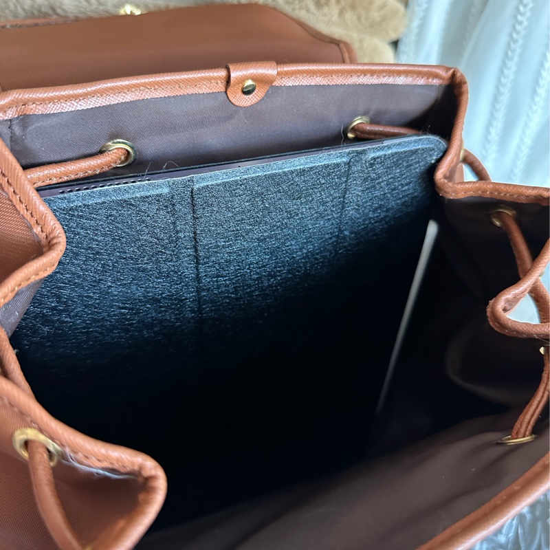 博柏利  後背包 帆布後背包 雙肩包 駝色 中古 復古  中古 復古 古董包  vintage burberry backpack-27