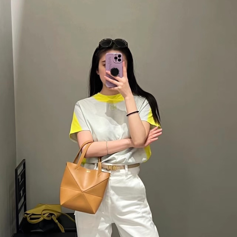 Loewe太妃糖色全皮威 Puzzle Fold托特包 16*20*9cm 98新配件塵袋-0