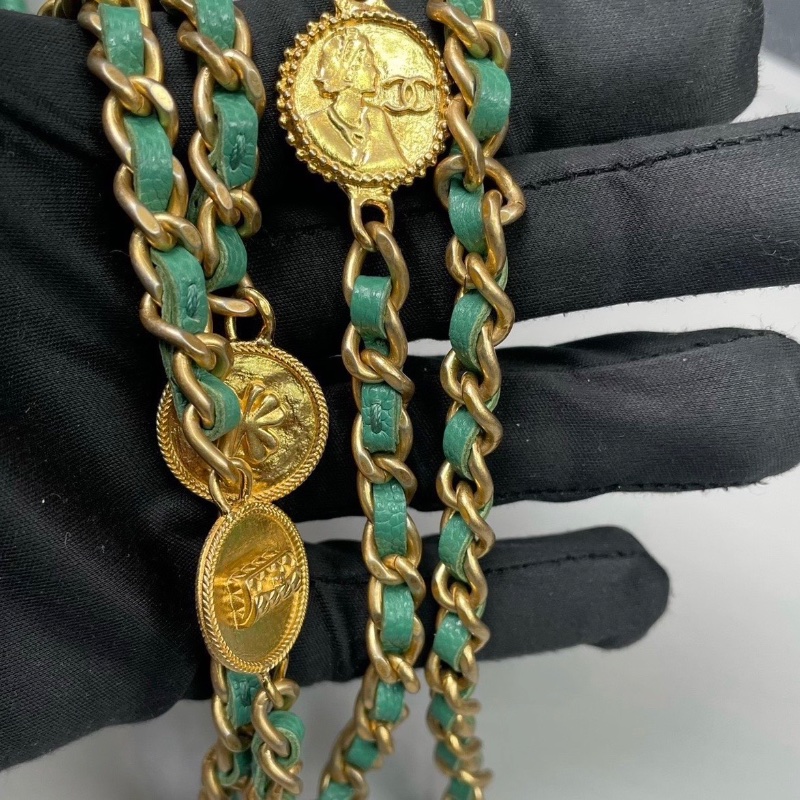 Chanel綠色荔枝紋牛皮金幣 mini小水桶 新款10*11*10cm 99新配件塵袋盒子-7