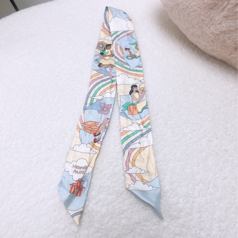 Hermes twilly 綁包包絲巾 carres volants-5