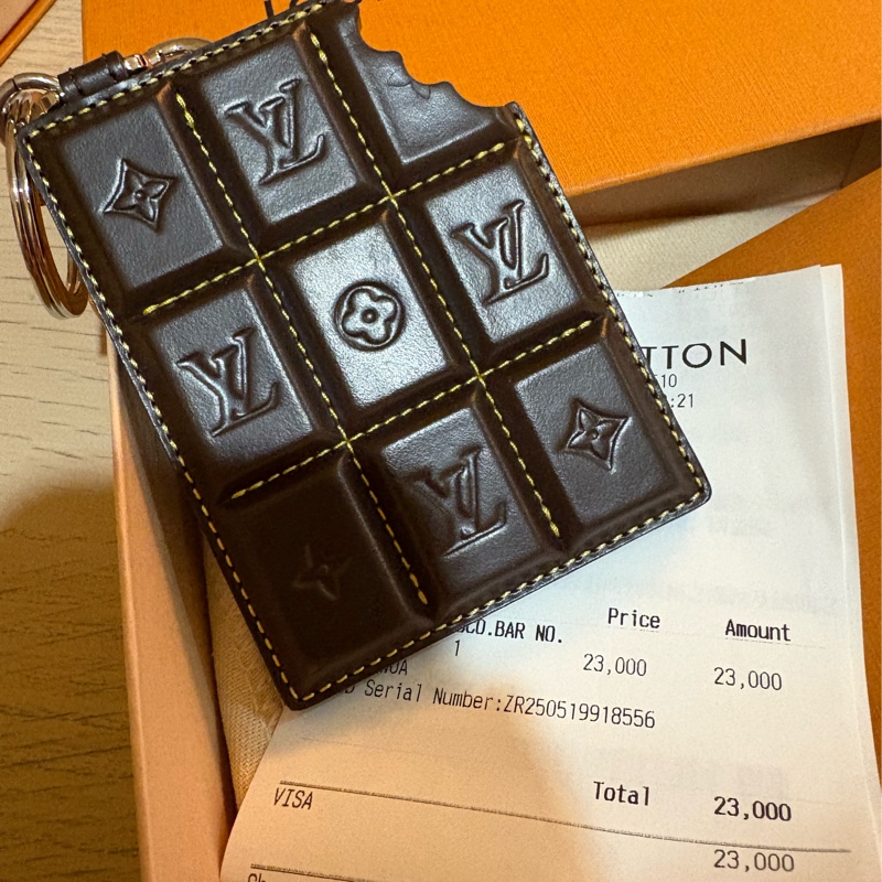 Louis Vuitton LV 巧克力吊飾 近全新 有購證-0