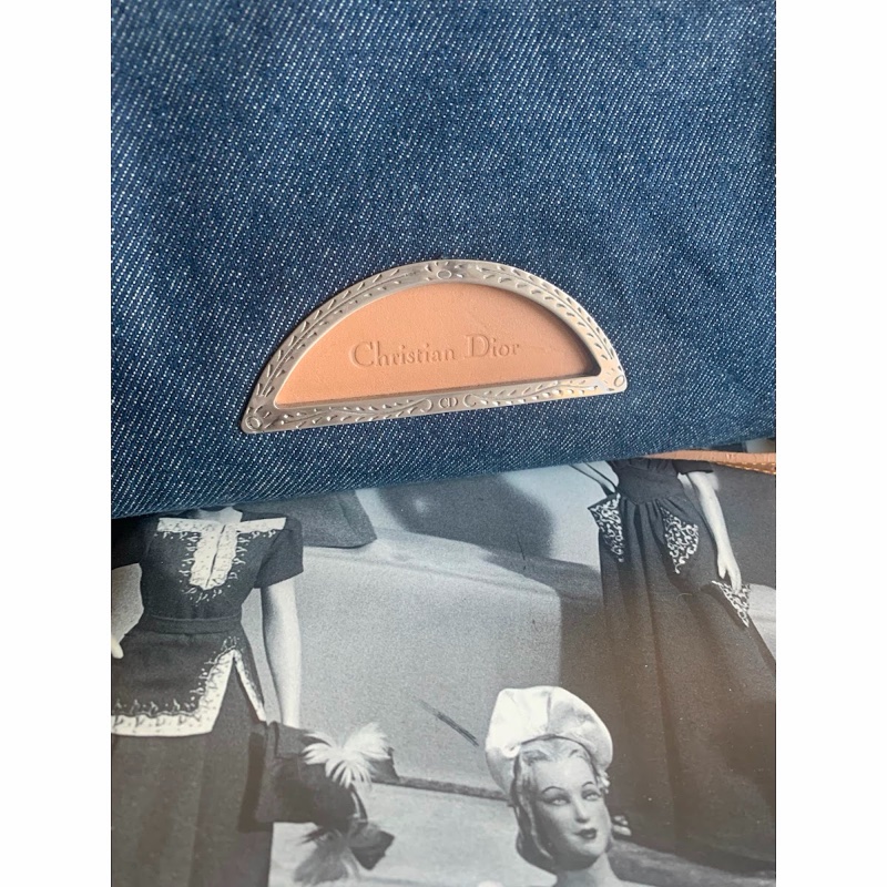 迪奧 背包 後背包 後背包 雙肩包 丹寧 中古  中古包背囊 牛仔 牛仔布 vintage dior malice pearl denim backpack-4