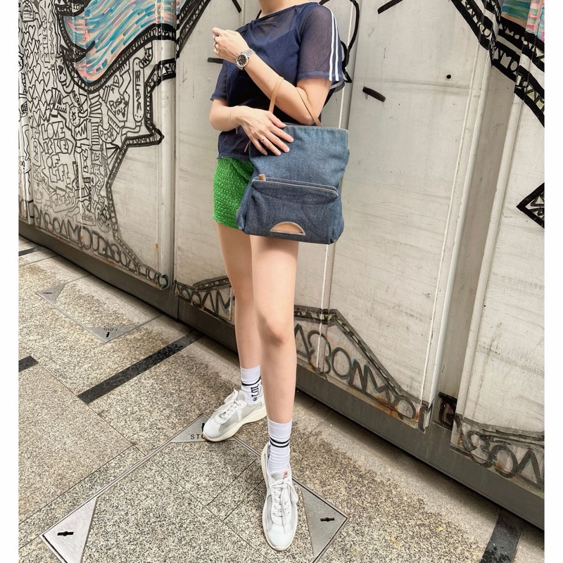 迪奧 背包 後背包 後背包 雙肩包 丹寧 中古  中古包背囊 牛仔 牛仔布 vintage dior malice pearl denim backpack-6